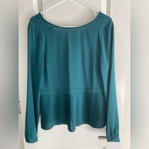 The Limited Long Sleeve Pleated Blouse